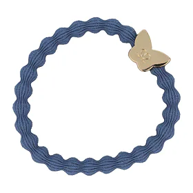 By Eloise London Gold Butterfly Haargummi für Frauen