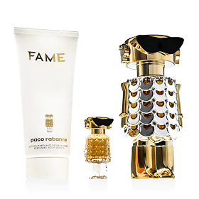 Paco Rabanne Fame Set für Frauen Eau de Parfum 80 ml + Eau de Parfum Miniatur 4 ml + Körperlotion 10